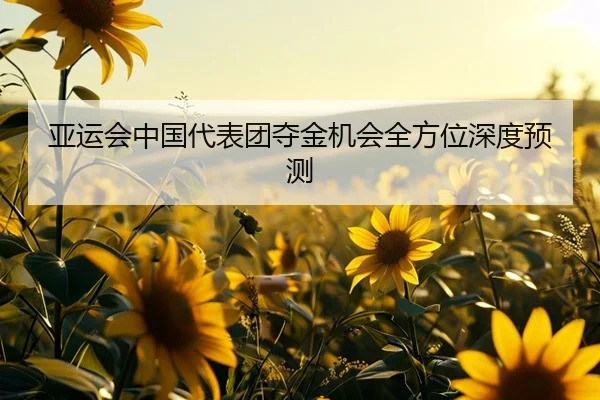 亚运会中国代表团夺金机会全方位深度预测